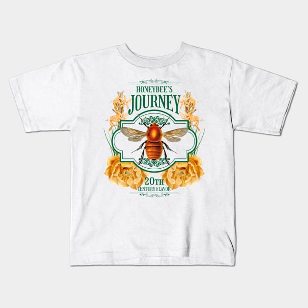 Cottagecore Heoneybees Journey Kids T-Shirt by LindenDesigns